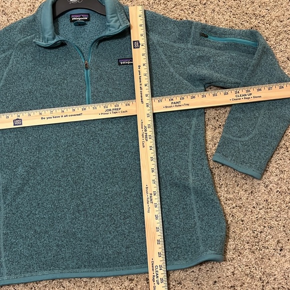 Patagonia Womens Worn Wear Fleece Jacket 1/4 Zip Blue Winter - Sz Large - Picture 9 of 9